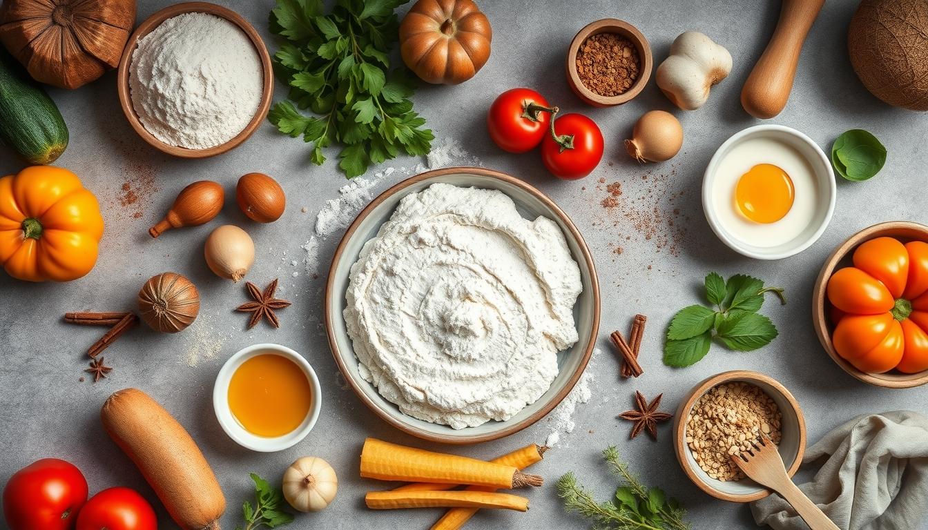 Fresh ingredients for healthy home cooking